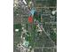 Aerial map view highlighting the property's location within a residential area, close to local amenities and major roads at 4020 Patricia St, Indianapolis, IN 46222