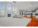 Bright open concept living room with fireplace and updated kitchen at 4368 W Eagle Trce, New Palestine, IN 46163