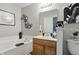 Bathroom with a vanity and bathtub at 608 Fisher Creek Dr, Indianapolis, IN 46239