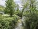 Idyllic scene of a flowing creek surrounded by lush trees, providing a tranquil and natural setting at 6091 Mt Moriah Rd, Nineveh, IN 46164