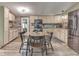 Eat-in kitchen featuring stainless steel appliances, wood countertops, and rustic wood backsplash at 6091 Mt Moriah Rd, Nineveh, IN 46164