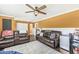 Large living room featuring comfortable seating, stylish decor, and easy access to other rooms at 6110 Orinoco Ave, Indianapolis, IN 46227