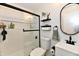 Modern bathroom with a sleek glass-enclosed shower and stylish fixtures at 6556 Wandering Way, Indianapolis, IN 46241