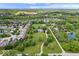 Beautiful aerial view of a lush neighborhood with ponds, mature trees, and manicured lawns, offering a serene setting at 7056 E 171St St, Noblesville, IN 46062