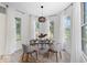 Cozy dining nook with large windows, light-filled with neutral finishes and stylish decor at 7056 E 171St St, Noblesville, IN 46062