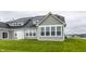 Exterior back view of a home with many windows and green grass lawn at 747 Tuxedo Dr, Westfield, IN 46074