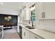 Spacious kitchen with a dining area featuring new cabinets, countertops, and stainless steel appliances at 820 S Eaglewood Dr, Zionsville, IN 46077