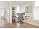 Study with a modern desk, hardwood floors, and a window at 847 N Park Ave, Indianapolis, IN 46202