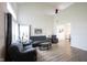 Comfortable living room featuring ample natural light and a view of the dining area at 895 Geronimo Dr, Greenfield, IN 46140