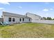 Expansive backyard with a privacy fence and plenty of room for outdoor activities at 9560 W Campfire Dr, Pendleton, IN 46064