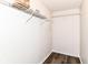 This walk-in closet features shelves for storage at 9676 W Constellation Dr, Pendleton, IN 46064