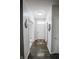 Bright entryway with beautiful dark wood floors and neutral wall paint throughout at 10447 Pintail Ln, Indianapolis, IN 46239