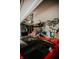 Well-organized garage with storage racks, tools, and equipment, providing ample space at 10447 Pintail Ln, Indianapolis, IN 46239