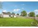 Backyard featuring well-maintained grass and a wooden fence at 1093 Country Meadow Ct, Franklin, IN 46131