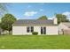 Backyard with a manicured lawn and a wood fence at 1093 Country Meadow Ct, Franklin, IN 46131