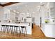 Open kitchen features bar stool seating and ample countertop space for entertaining at 11715 Landings Dr, Indianapolis, IN 46256