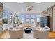 Cozy sunroom with large windows and comfortable seating area at 11715 Landings Dr, Indianapolis, IN 46256