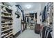 Organized walk-in closet with custom shelving, ample storage, and hanging space at 13217 E 131St St, Fishers, IN 46037