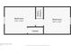 Detailed floor plan showcasing the layout of the bedrooms and closet on the second floor at 1523 E Mills Ave, Indianapolis, IN 46227