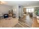 Open-concept living room with modern decor, plush seating, and stylish flooring at 16419 Connolly Dr, Westfield, IN 46074