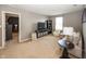 Comfortable living room with neutral colors, and plush carpeting at 16419 Connolly Dr, Westfield, IN 46074