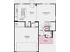 First floor layout featuring an open concept kitchen, dining, and living space, with a garage and entry foyer at 1943 Black Oak Dr, Shelbyville, IN 46176