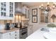 Bright kitchen with stainless steel appliances, stylish countertops and open feel at 232 S Audubon Rd, Indianapolis, IN 46219