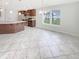 Open concept kitchen featuring stainless steel appliances and a kitchen island at 2913 Lily Dr, Lebanon, IN 46052
