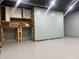 Garage featuring built in wood workbench at 3055 Pawnee Dr, Indianapolis, IN 46235