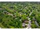 Overhead view showcasing a residential area with tree-lined streets and well-maintained homes at 3230 Amherst St, Indianapolis, IN 46268
