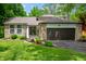 Charming home featuring stone accents, a well-maintained lawn, and a two-car garage at 3230 Amherst St, Indianapolis, IN 46268