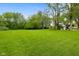 Extensive green space with mature trees, providing privacy and a peaceful setting at 502 S Harrison St, Alexandria, IN 46001