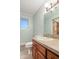Bathroom featuring a single sink vanity with decorative wood at 502 S Harrison St, Alexandria, IN 46001