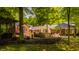 Backyard showing a patio with outdoor furniture and dining next to a stone fire pit at 535 W 93Rd St, Indianapolis, IN 46260
