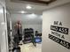 Home gym featuring fitness equipment and motivational wall art at 10 Sara Ct, Whiteland, IN 46184