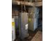 Basement with modern hot water tank and HVAC at 1168 N Gladstone Ave, Indianapolis, IN 46201