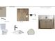 Chic 4th floor bathroom design with modern fixtures, cabinetry and hardware at 120 First Ne Ave, Carmel, IN 46032
