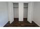 Open closet with custom built-in shelving and storage at 1263 Barefoot Trl, Greenwood, IN 46142