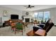 Cozy living room featuring a fireplace, natural light, and stylish furnishings for comfortable living at 1334 Sunnybrook Ln, Greenwood, IN 46143