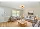 Bright, staged living room with comfortable seating, a neutral color scheme, and stylish decor at 16857 Palmetto Way, Noblesville, IN 46062