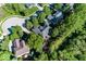 Aerial view of the home situated within a lush community with tree-lined streets and well-maintained properties at 21218 Carlton Ct, Noblesville, IN 46062