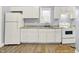 Bright kitchen featuring white appliances, ample cabinet space, and a window over the sink at 3109 E St Joseph St, Indianapolis, IN 46201
