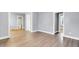 Bright living room features new floors, fresh paint, and ample natural light at 3109 E St Joseph St, Indianapolis, IN 46201