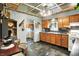 Charming kitchen with wood cabinets at 3552 N Talley Rd, Columbus, IN 47203