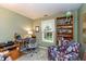 Bright office space with built-in bookshelves and natural light at 3754 Smallwood W Ln, Indianapolis, IN 46214