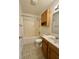 Functional bathroom with a shower-tub combination and vanity at 413 Woodberry Dr, Danville, IN 46122