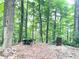 A stone grill and metal drum sit on a gravel area surrounded by a lush green forest at 4419 Liberty Loop Rd, Martinsville, IN 46151