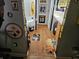 Bathroom hallway showcases Steelers-themed decor and accessories, creating a spirited fan experience at 4962 Potomac Square Pl, Indianapolis, IN 46268