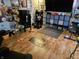 Spacious game room decorated with Steelers-themed memorabilia, creating a fan-centric atmosphere at 4962 Potomac Square Pl, Indianapolis, IN 46268