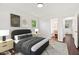 Nicely decorated bedroom with ensuite bathroom at 5843 N Oakland Ave, Indianapolis, IN 46220